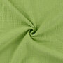 Katoenen Mousseline melange lime groen