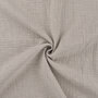 Katoenen Mousseline melange zand