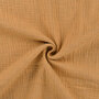 Katoenen Mousseline melange caramel