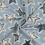 French Terry bedrukt stars blauw