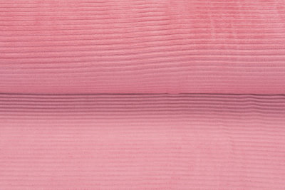 Rib jersey breed pastel roze
